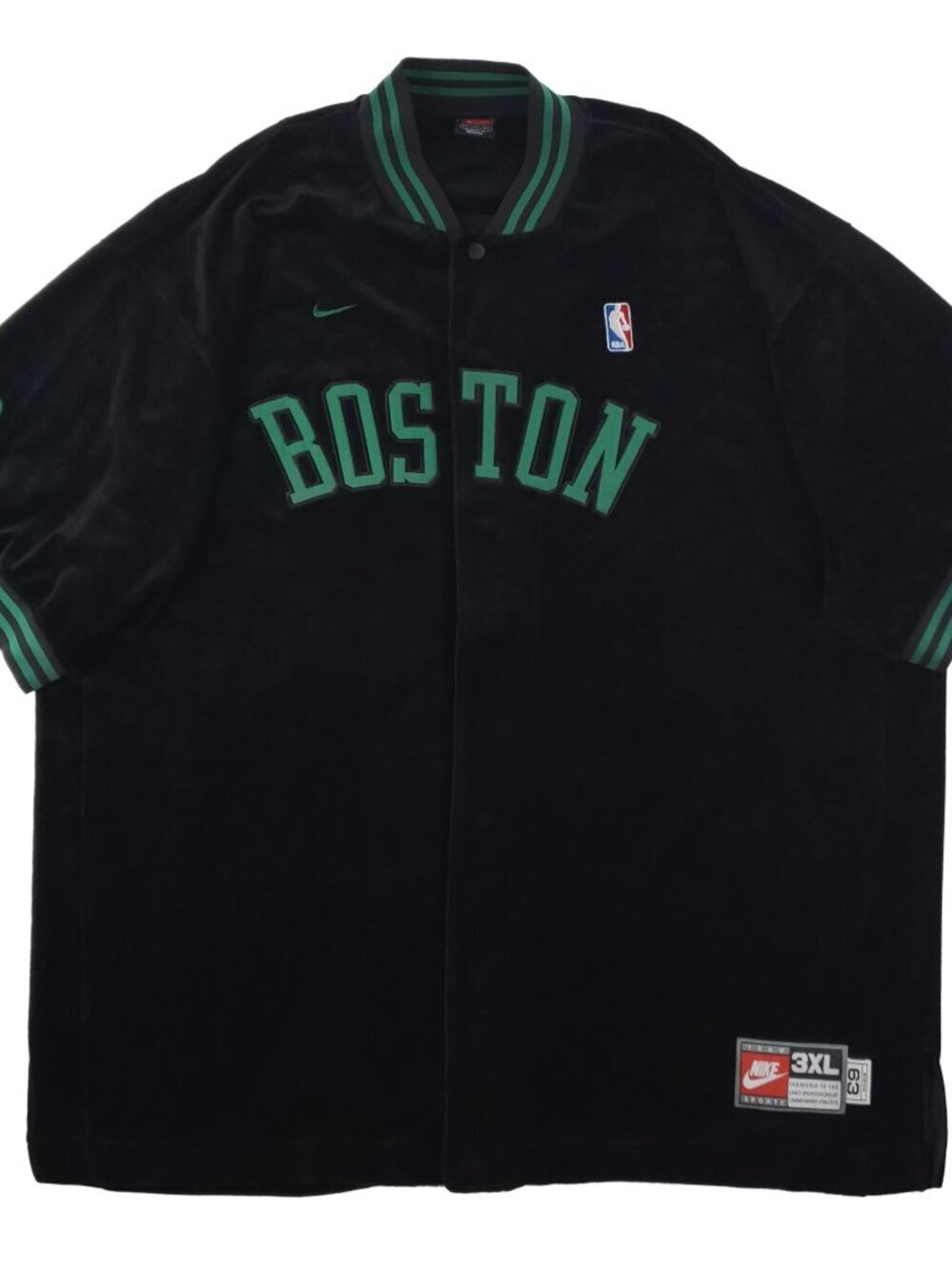 Boston Celtics Nike Team Velour Jacket Vintage Y2K NBA Track Top Warm Up Men 3XL